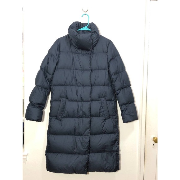 Uniqlo Jackets & Blazers - Uniqlo navy down long jacket Coat